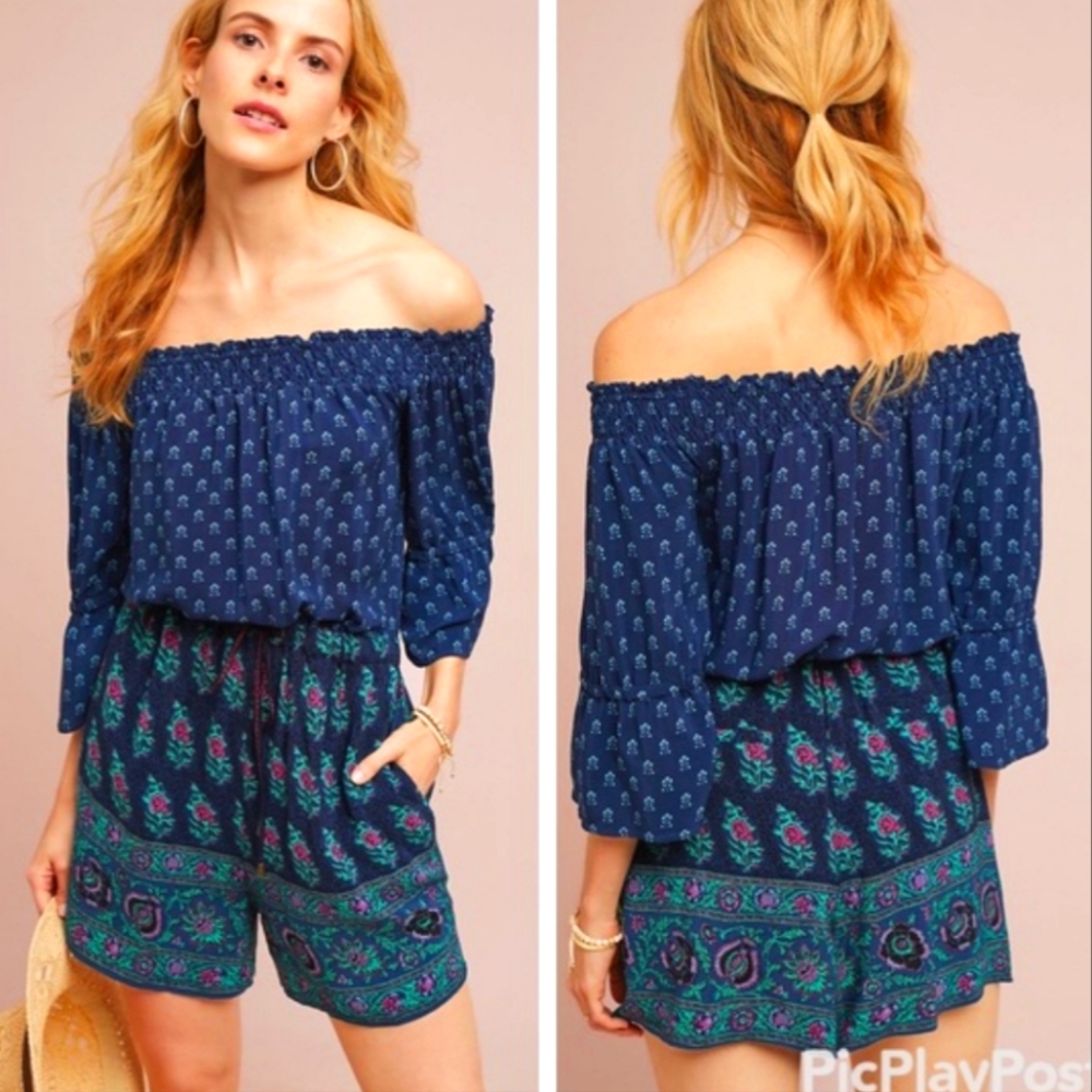 Anthropologie Ett:twa Kaleo Romper With Pockets, Size S